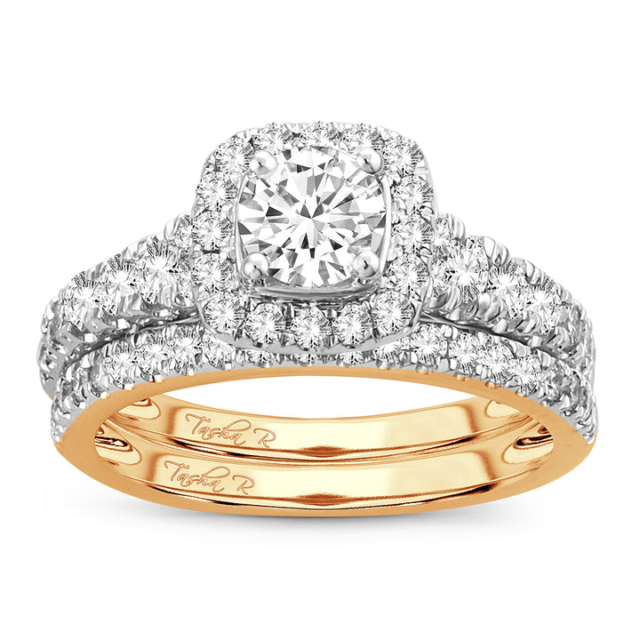 14K Yellow Gold 1CT Lab Diamond Bridal Solitaire Ring