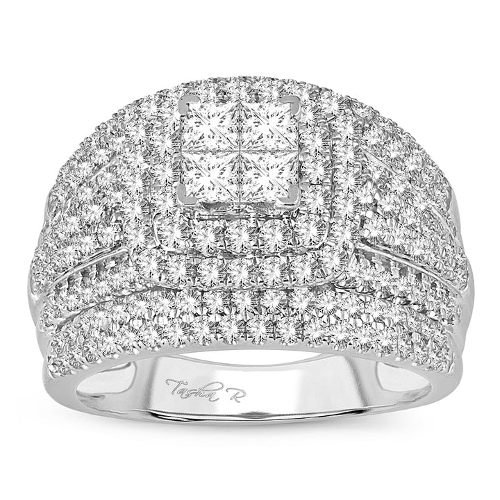 14k White Gold 2.02 CT Lab Diamond Bridal Ring