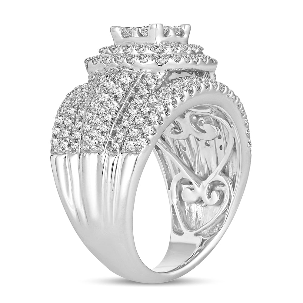 14k White Gold 2.02 CT Lab Diamond Bridal Ring