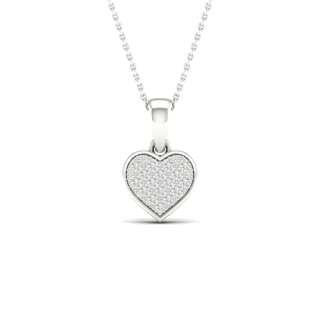 Delicate 10k White Gold 0.05CT Lab Diamond Pendant