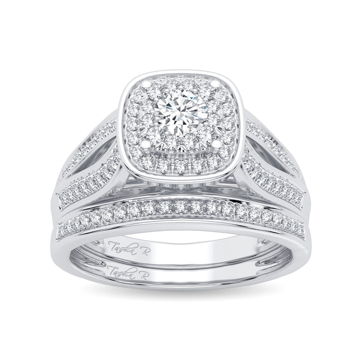 Brilliant 14k White Gold 0.40CT Lab Diamond Engagement Ring
