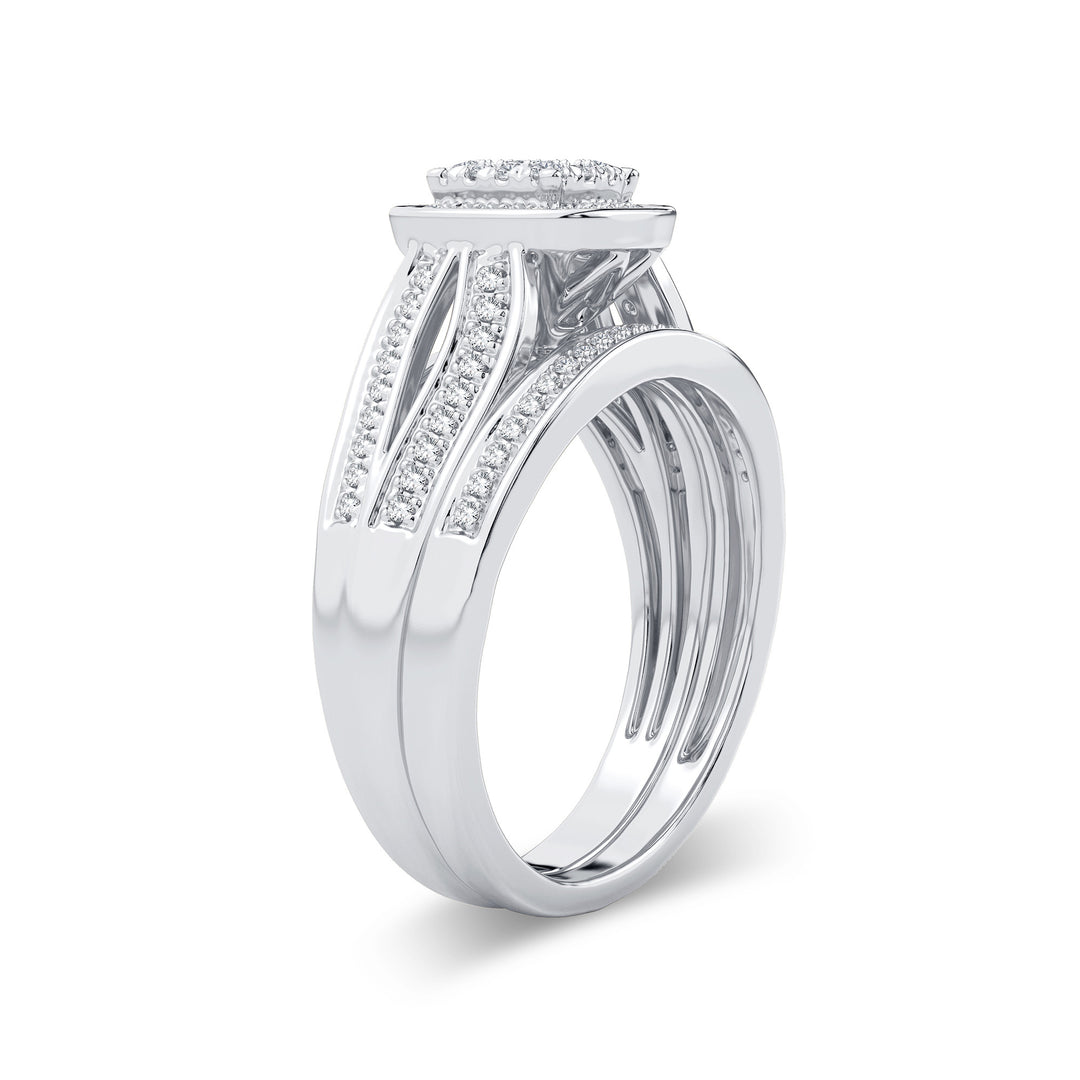 Brilliant 14k White Gold 0.40CT Lab Diamond Engagement Ring