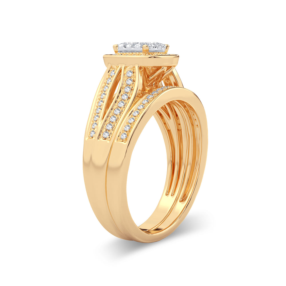 14K Yellow Gold 0.40CT Lab Diamond Womens Bridal Ring