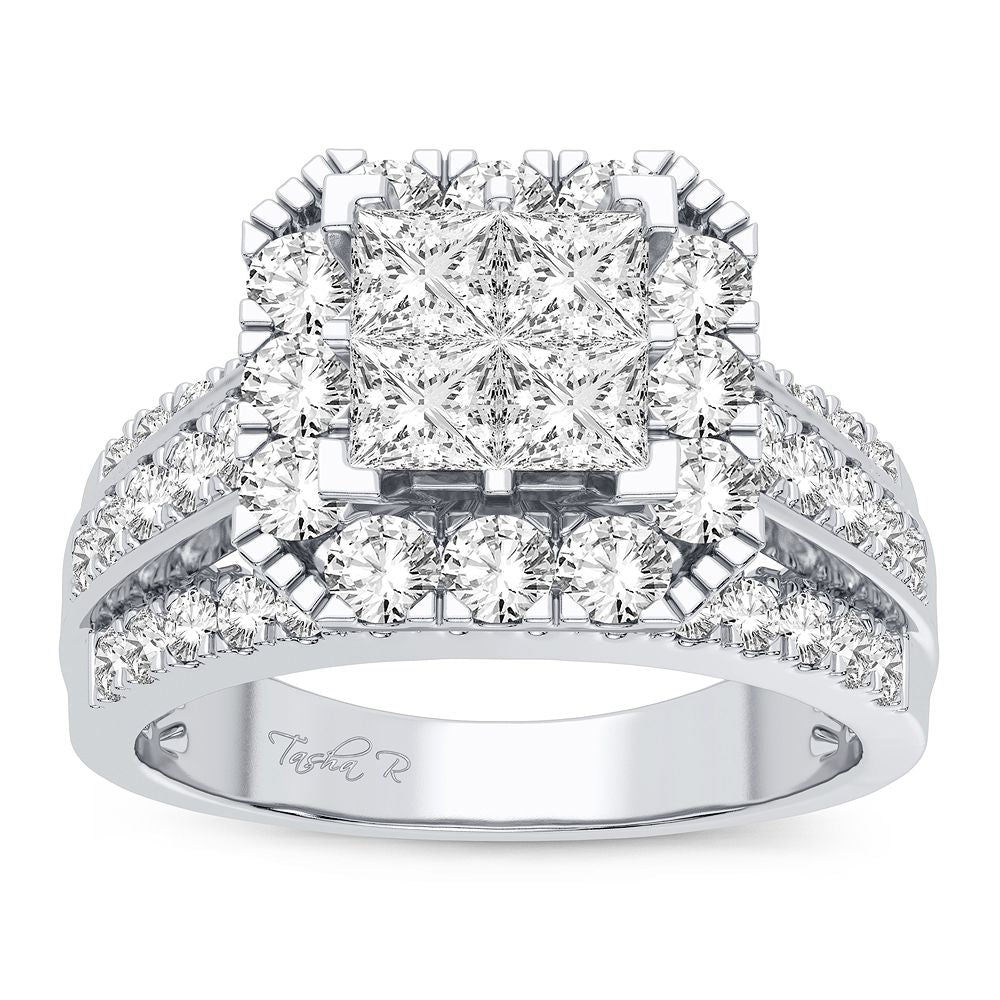 Brilliant 14k White Gold Lab Diamond Engagement Ring 2CT