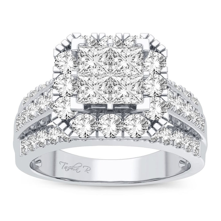 Brilliant 14k White Gold Lab Diamond Engagement Ring 2CT