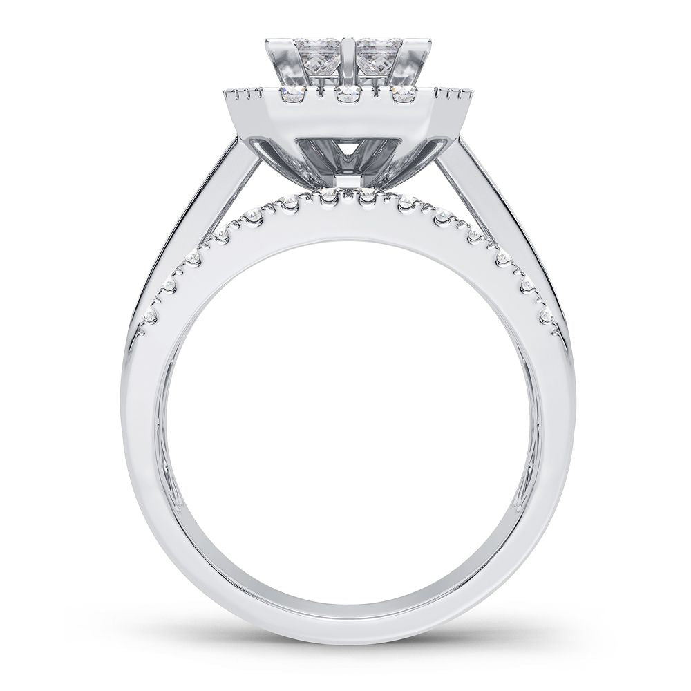 Brilliant 14k White Gold Lab Diamond Engagement Ring 2CT