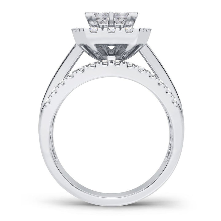 Brilliant 14k White Gold Lab Diamond Engagement Ring 2CT