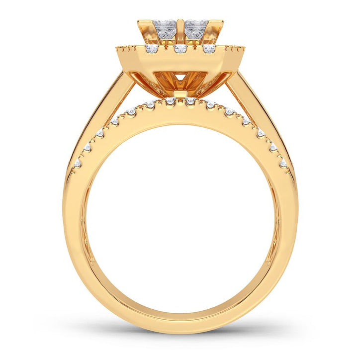 14K Yellow Gold Lab Grown 2CT Diamond Engagement Ring