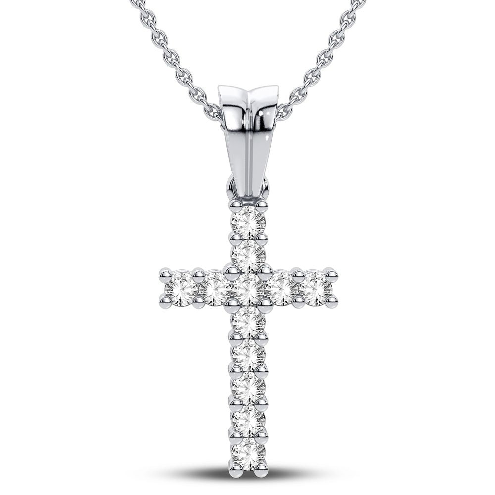 Delicate 0.25CT Lab Diamond Pendant in Pristine White Gold