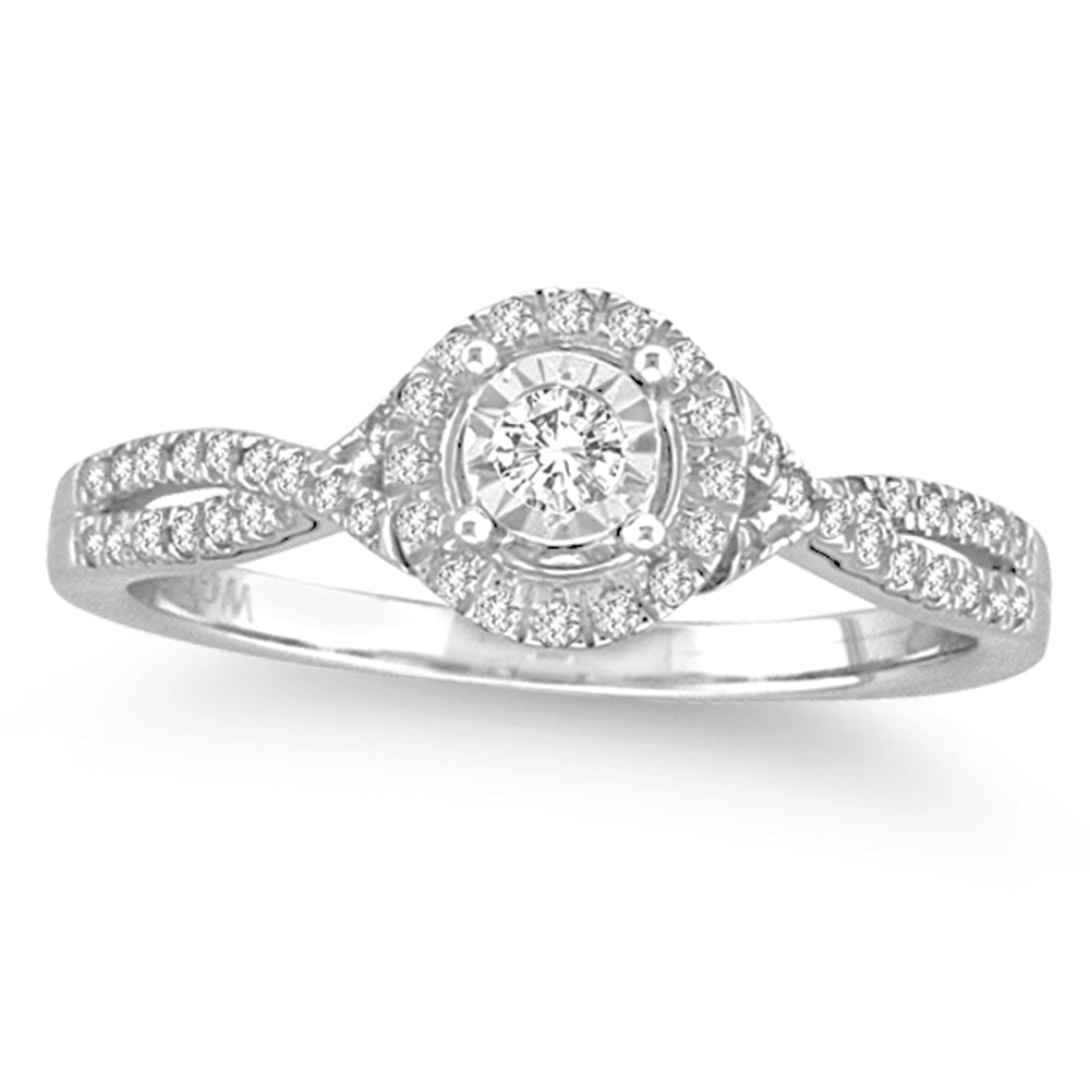 Timeless 14K White Gold Lab Diamond Promise Ring (0.25CT)