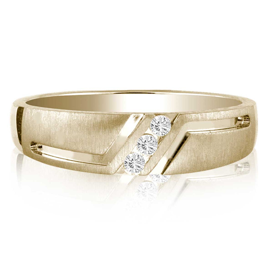 14K    0.10CT  Diamond MEN&apos;S BAND