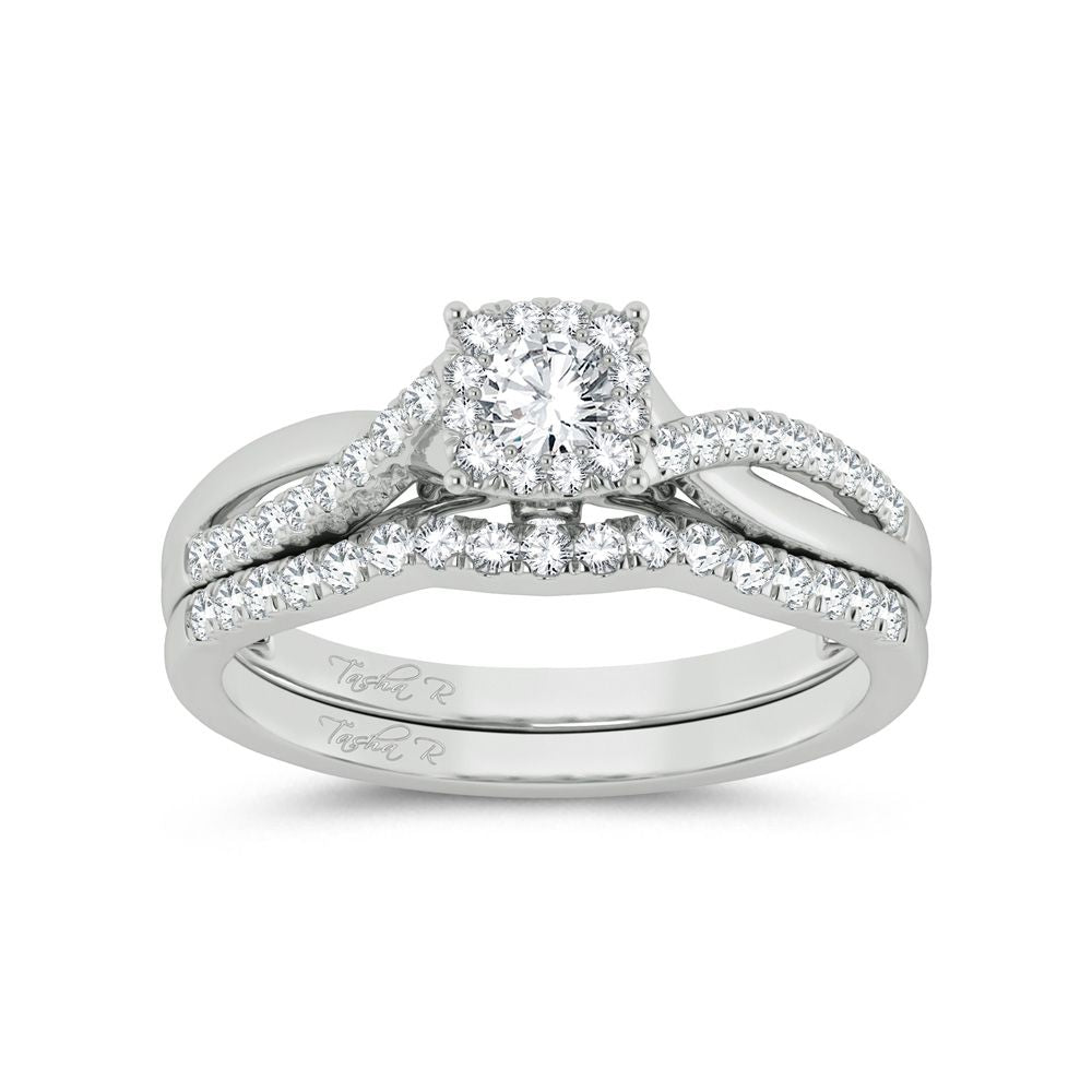 Timeless 14k White Gold Lab Diamond Bridal Ring (0.50ct)