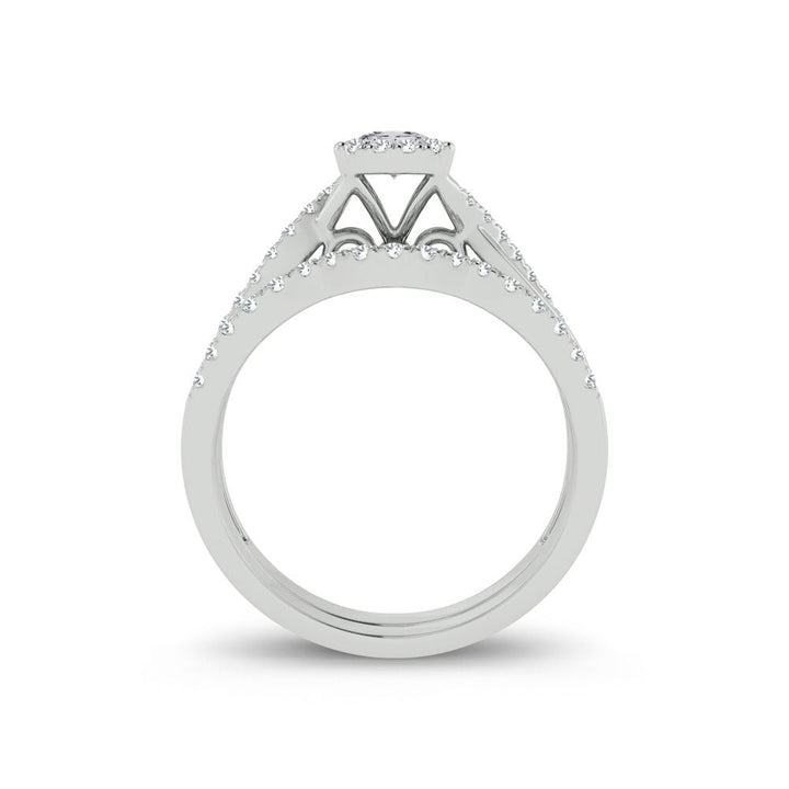 Timeless 14k White Gold Lab Diamond Bridal Ring (0.50ct)