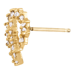 Lab Diamond Round Stud Earrings