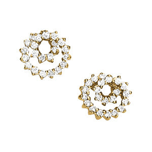 14K White Gold Diamond Fashion Earrings