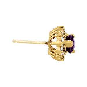 Multi-Diamond Round Stud Earrings