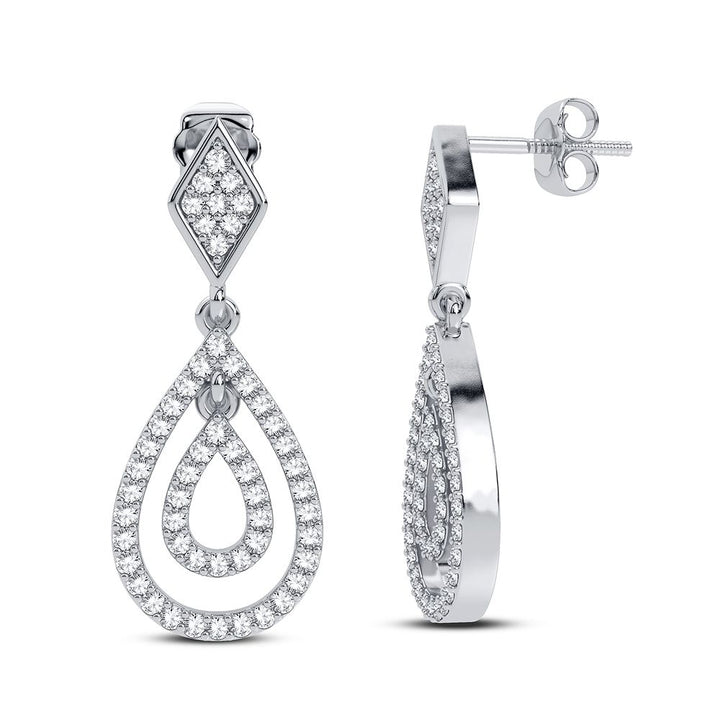 Chic 14k White Gold 0.29CT Lab Diamond Stud Earrings