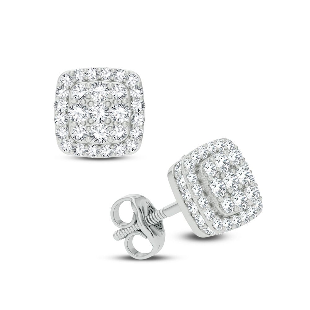 Brilliant 14k White Gold Lab Diamond Stud Earrings (0.50 CT)