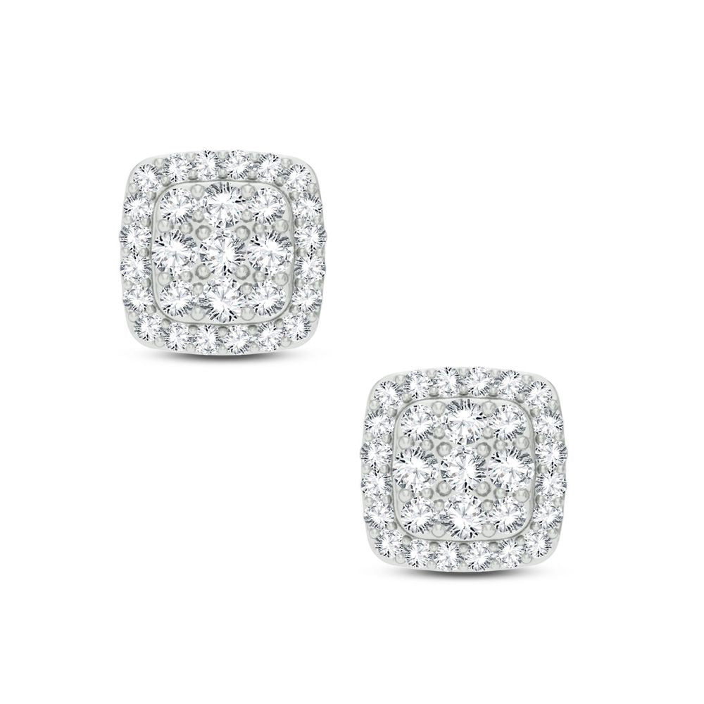 Brilliant 14k White Gold Lab Diamond Stud Earrings (0.50 CT)