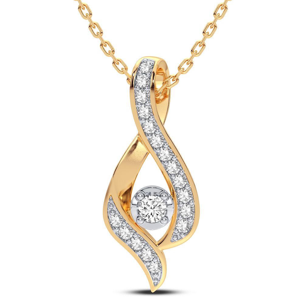 14k Yellow Gold Lab Diamond Pendant: Timeless Elegance