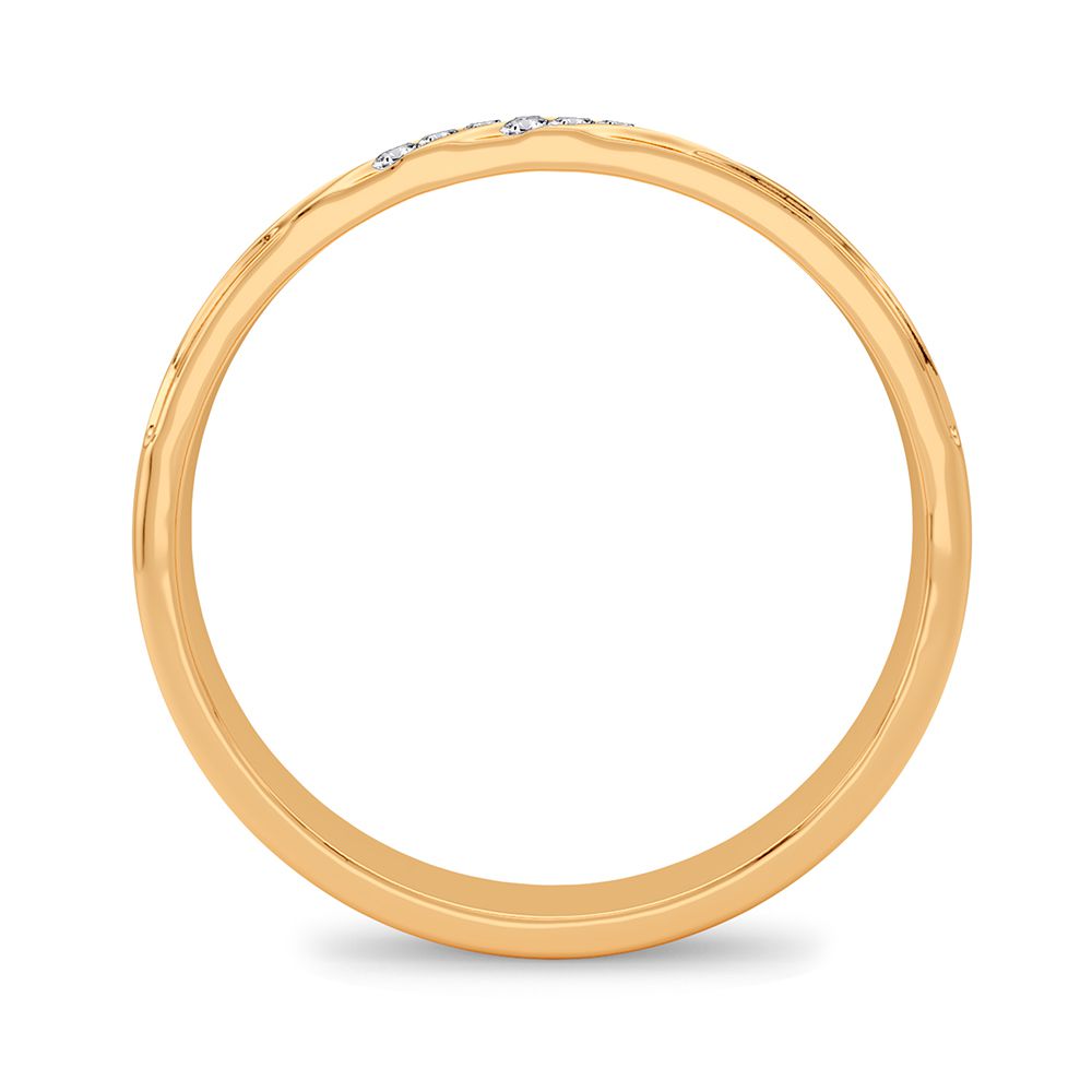 14K Yellow Gold Mens Lab Diamond Wedding Band Ring