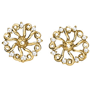 14K White Gold Lab Diamond Jacket Earrings
