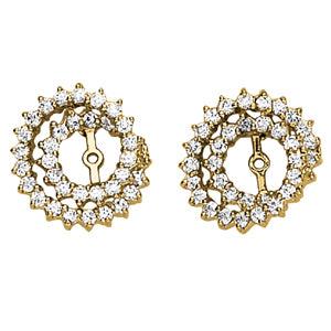 White Gold Lab Diamond Earring Jacket Pair
