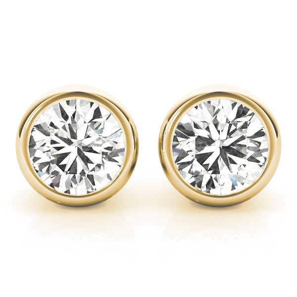 18K Yellow Gold Lab Diamond Stud Earrings