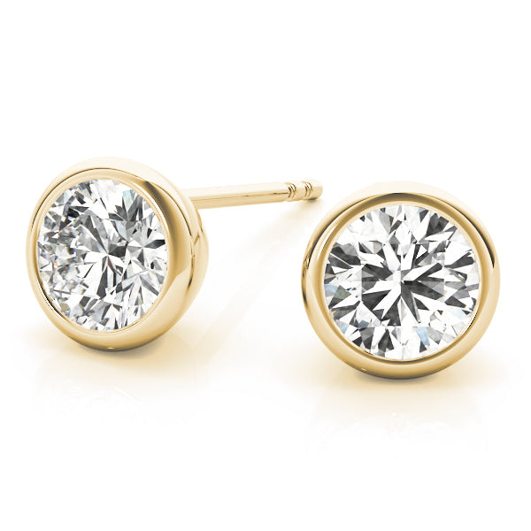 18K Yellow Gold Lab Diamond Stud Earrings