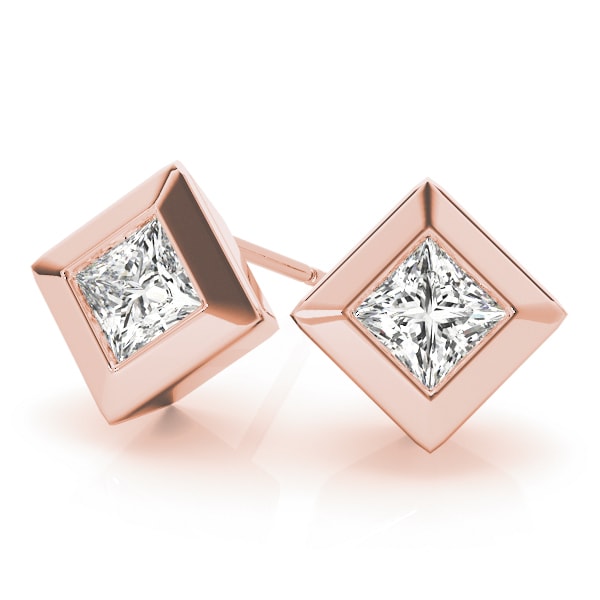 EARRINGS SINGLE STONE Complete per pair.