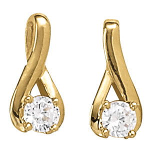 18K White Gold 0.33ct Lab Diamond Solitaire Studs