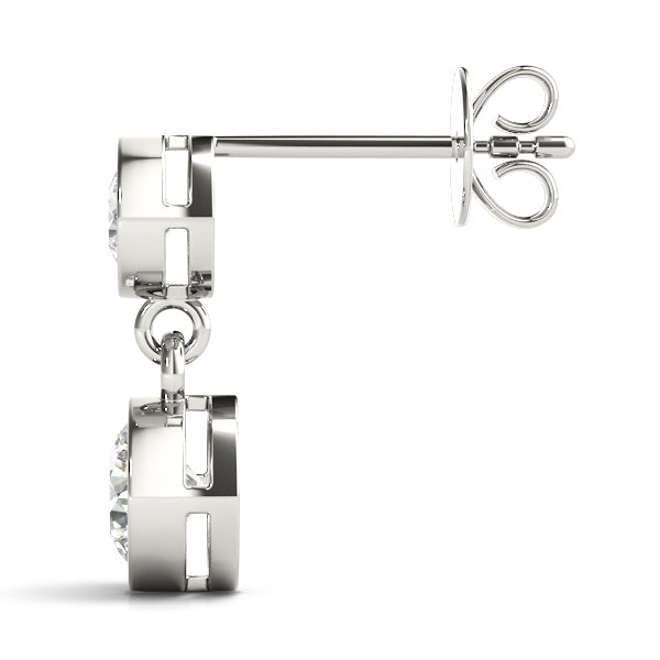 Lab Diamond 14K White Gold Single Stone Studs