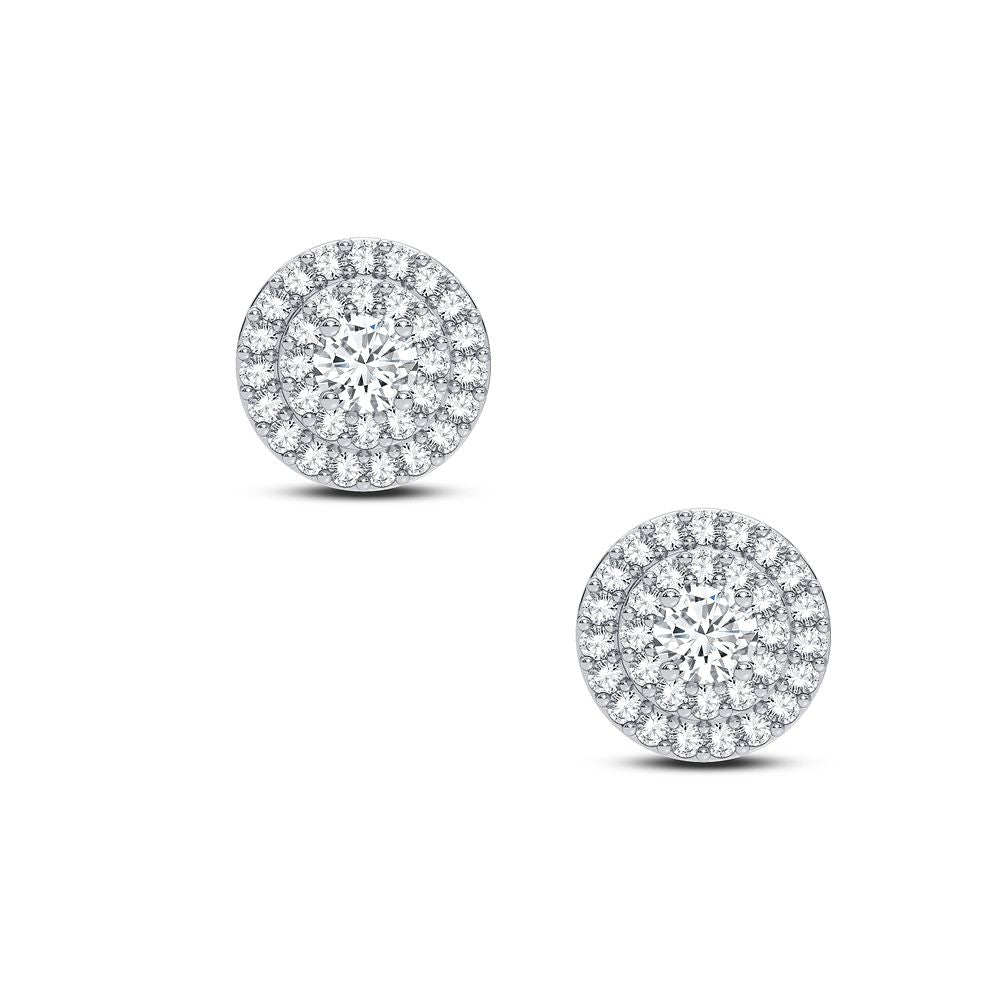 Chic 14k White Gold 0.27CT Lab Diamond Earring Pair