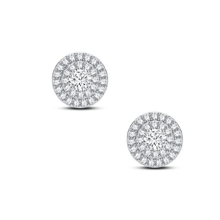 Chic 14k White Gold 0.27CT Lab Diamond Earring Pair