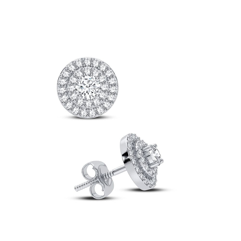 Chic 14k White Gold 0.27CT Lab Diamond Earring Pair