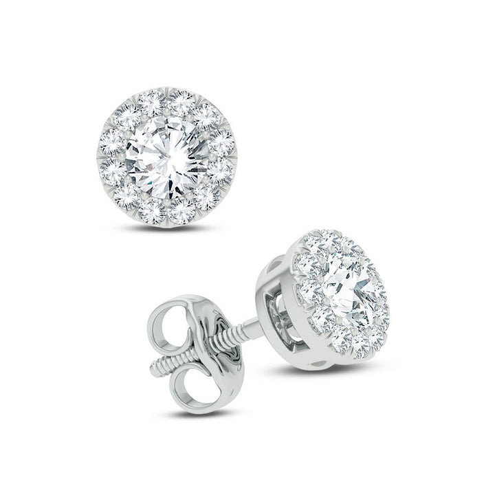 Chic 14k White Gold 0.25CT Lab Diamond Earring Set