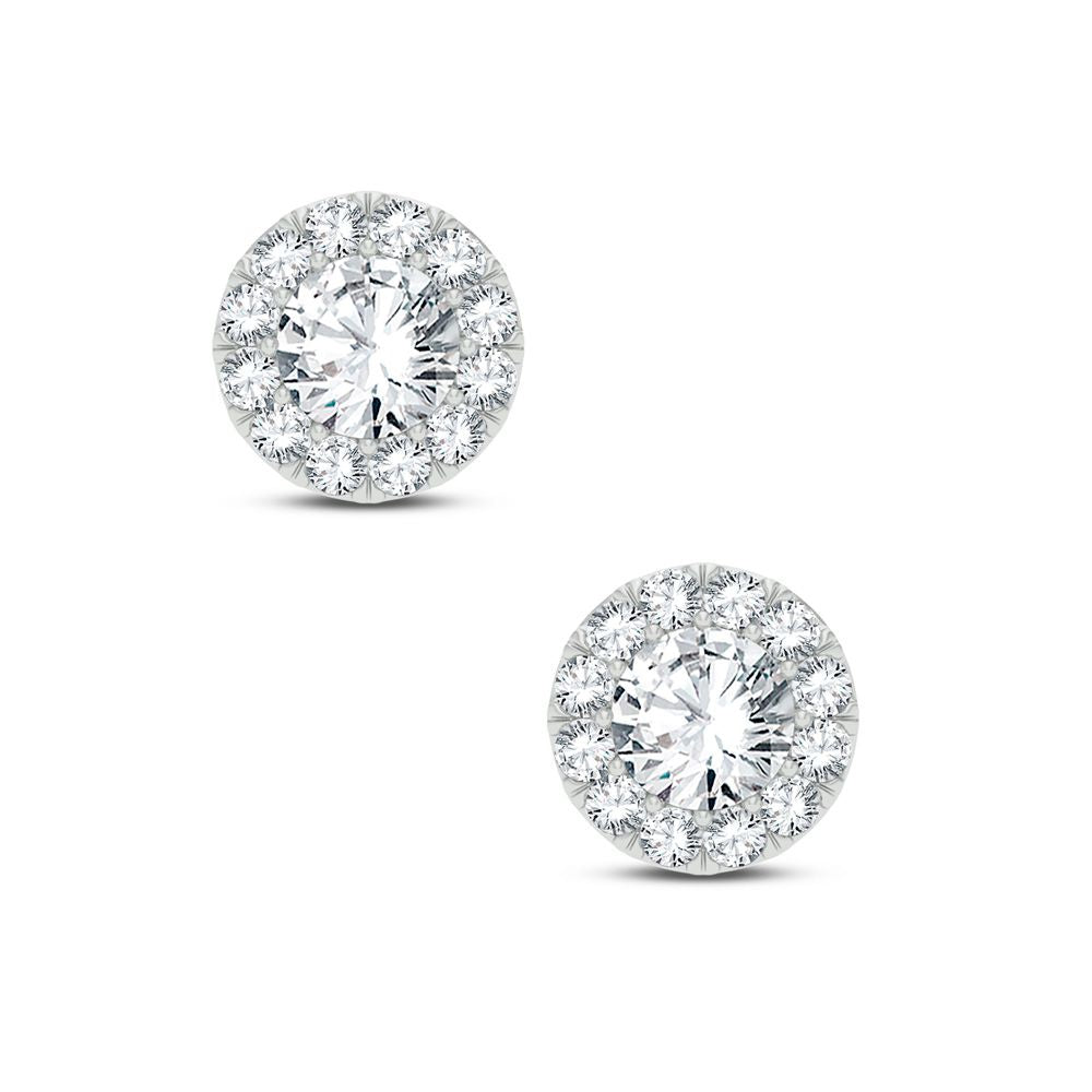 Chic 14k White Gold 0.25CT Lab Diamond Earring Set