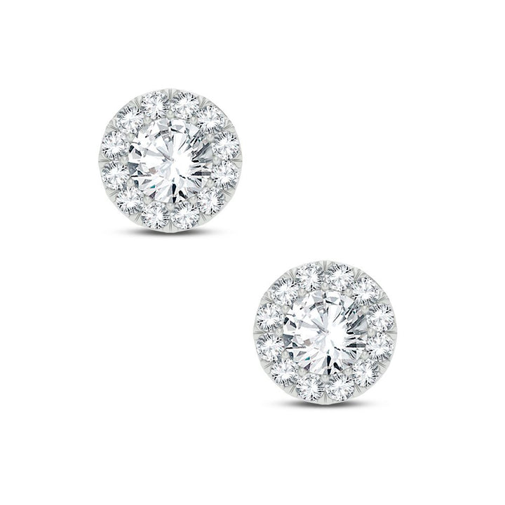 Chic 14k White Gold 0.25CT Lab Diamond Earring Set