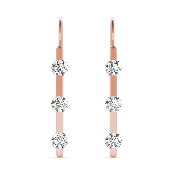 EARRINGS 3 STONE Complete per pair.