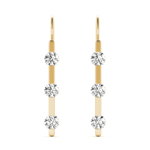 EARRINGS 3 STONE Complete per pair.