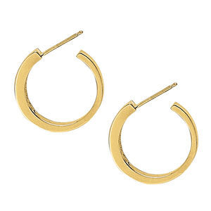 14K White Gold Lab Diamond Hoop Earrings
