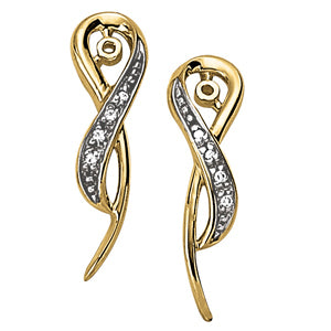 White Platinum Lab Diamond Earring Jacket