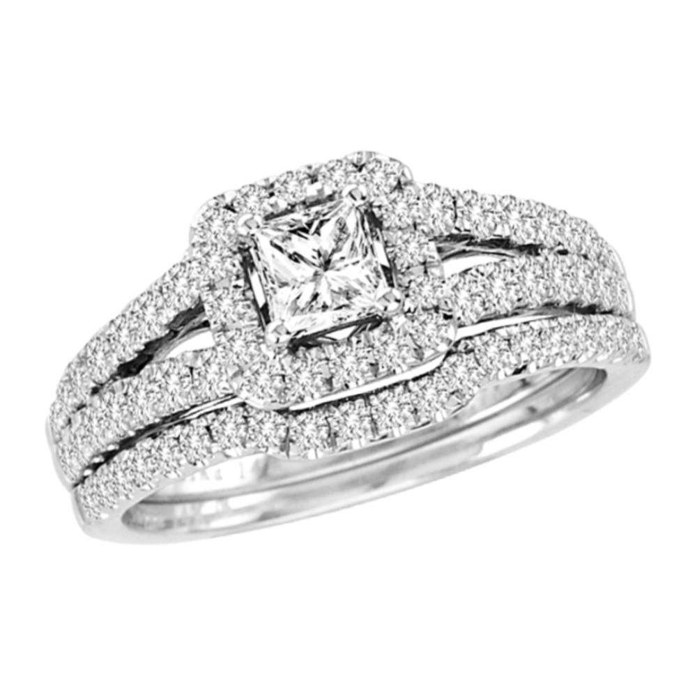 Brilliant 14k White Gold Lab Diamond Engagement Ring - 1.16CT