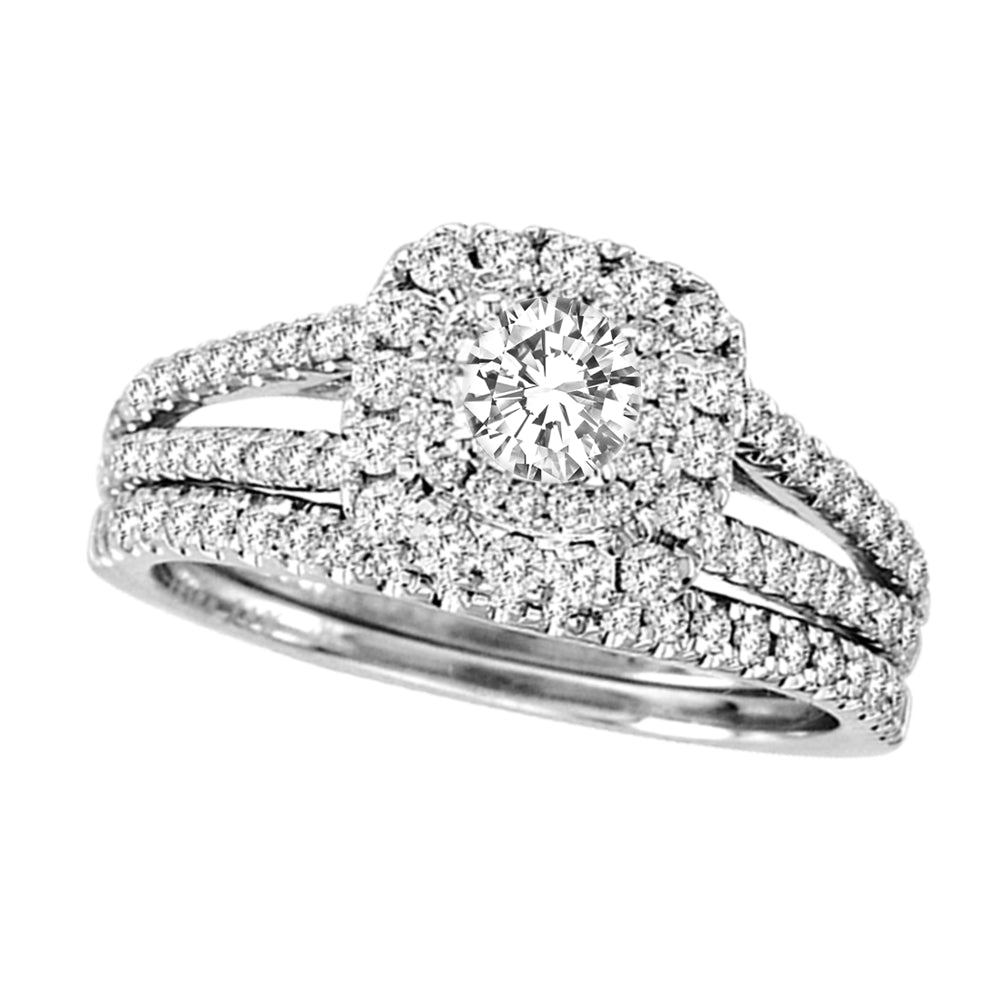 Brilliant 14k White Gold Lab Diamond Engagement Ring - 1.17CT
