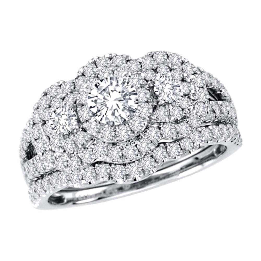 14K  White Gold 1.69Ct Bridal Set
