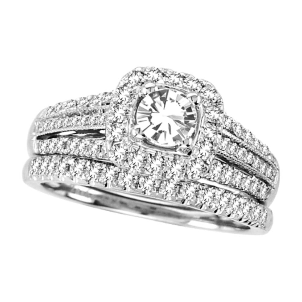 Brilliant 14k White Gold Lab Diamond Engagement Ring (1.13CT)