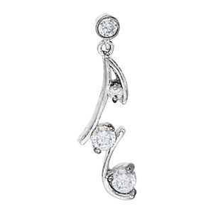 Platinum Lab Diamond Fashion Earring Pair