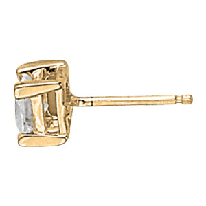 14K White Gold 0.1CT Square Diamond Stud Earrings