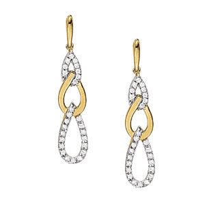 White Platinum Multi-Diamond Fashion Earrings