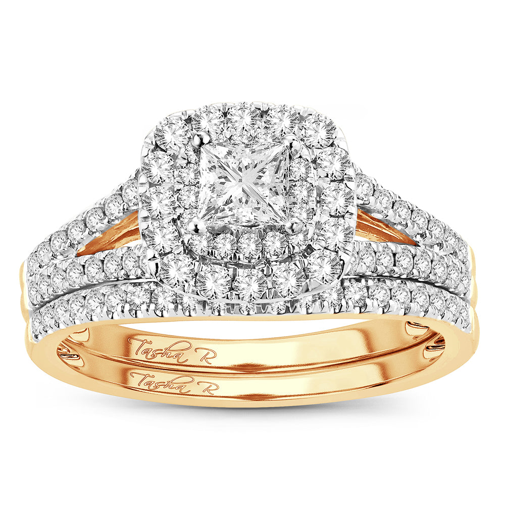 14K Yellow Gold 1CT Lab Diamond Womens Engagement Ring